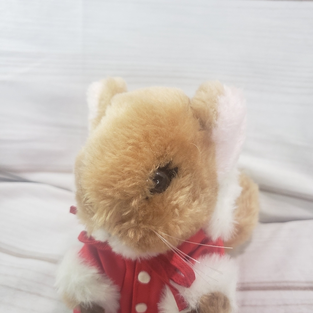 🌞SOLD🌞Dakin Priscilla Hillman Christmas Mouse 7 Inch Plush Stuffed Animal 1981 - Picture 4 of 11
